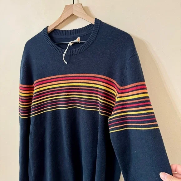 🚢 Marine Layer Thompson Stripe Sweater in Sky Captain - Picture 2 of 5